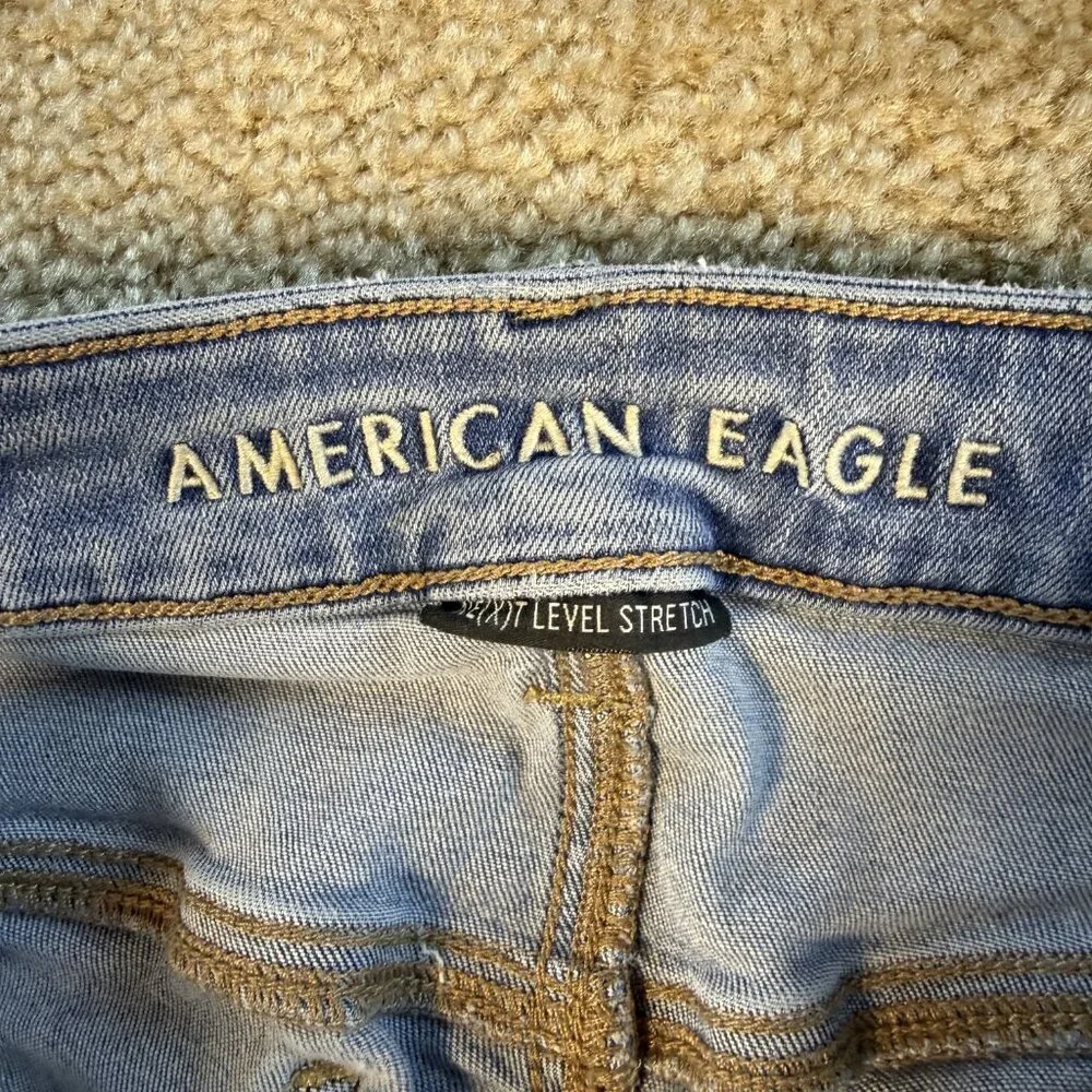 American Eagle Jeans Women Sz 2 Blue Denim Hi Rise Jegging Next Lvl Stretch F457